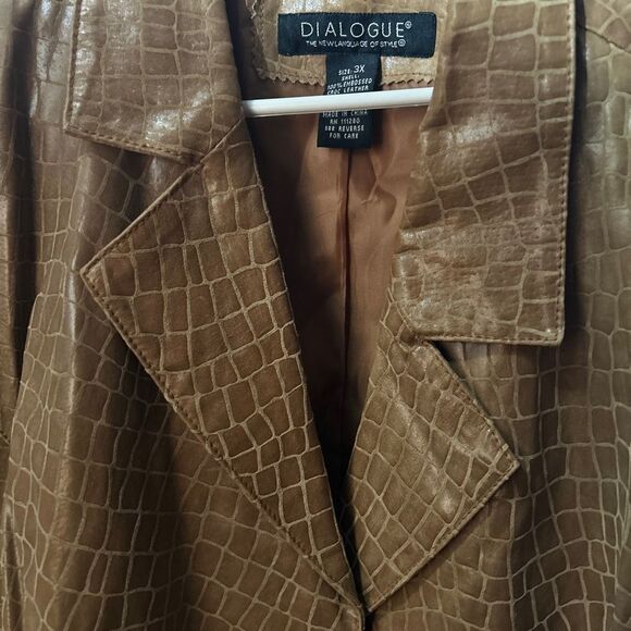 Dialogue Women’s Leather Coat | Size 3X - Picture 2 of 4